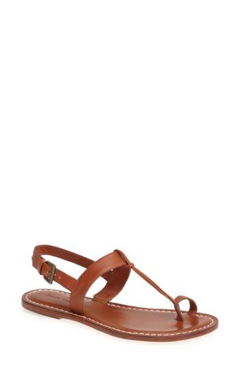 Women's Bernardo Maverick Leather Sandal .5 M - Brown