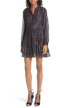 Women's Ulla Johnson Della Metallic Stripe Dress - Blue