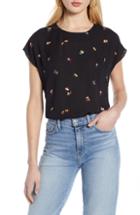 Women's Halogen Cap Sleeve Woven Blouse, Size - Black