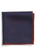 Men's Bonobos Tivoli Dot Wool Pocket Square, Size - Blue