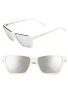 Women's Celine 60mm Cat Eye Sunglasses - Ivory/ Silver Flash