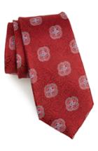 Men's Nordstrom Men's Shop Alvarez Medallion Silk Tie, Size - Red