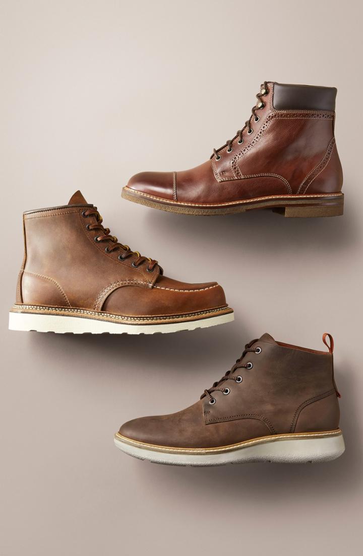 Men's Ecco Aurora Plain Toe Boot -6.5us / 40eu - Brown