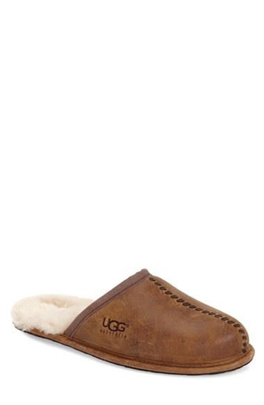 Men's Ugg Scuff - Deco Genuine Shearling Slipper M - Brown