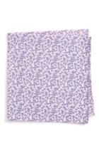 Men's Calibrate 'floral Vine' Cotton Pocket Square, Size - Pink