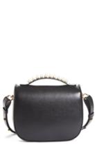 Simone Rocha Leather Box Bag With Imitation Pearl Trim -
