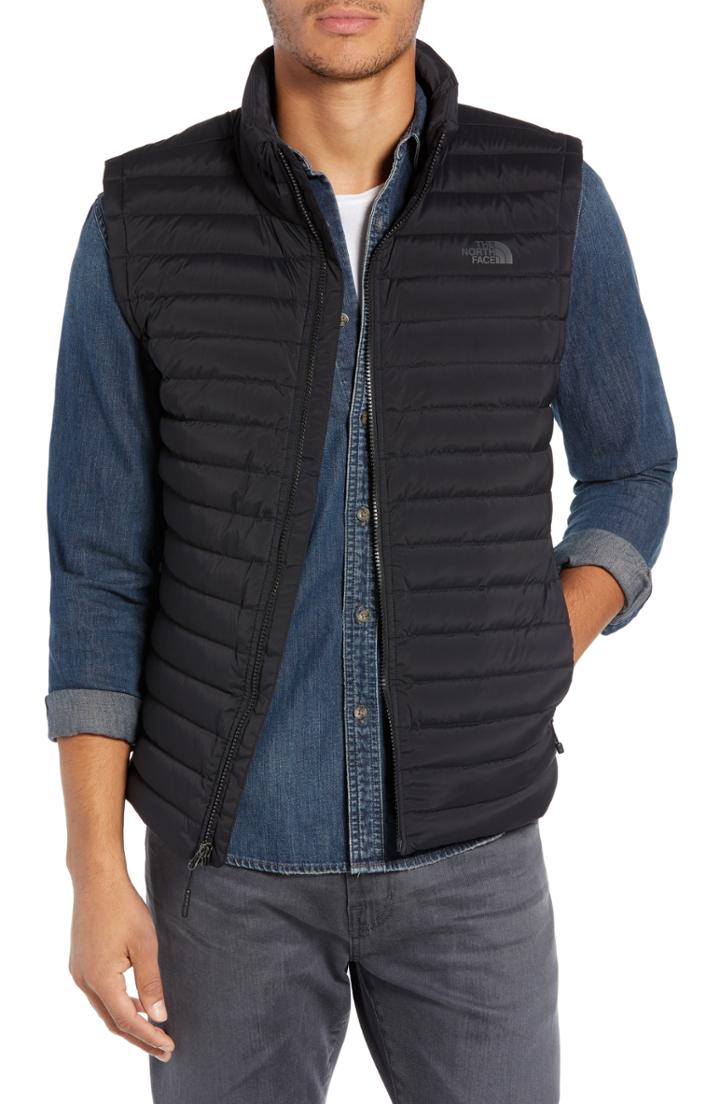 Men's The North Face Stretch Slim Fit Packable Water Repellent 700-fill Power Down Vest - Black
