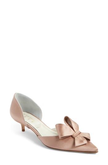Women's Something Bleu Cliff Bow D'orsay Pump .5 M - Beige