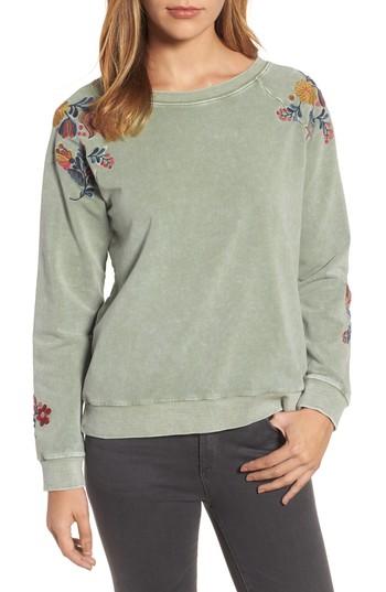Women's Billy T Embroidered Lace-up Back Sweatshirt