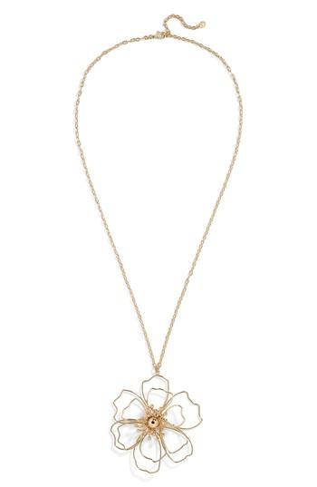 Women's Baublebar Wire Flower Pendant Necklace