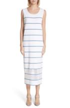 Women's Lafayette 148 New York Stripe Sheer Hem Tank Dress - White