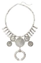 Women's Leith Etched Coin Statement Necklace