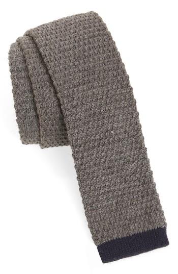 Men's 1901 Belvin Knit Skinny Tie, Size - Grey