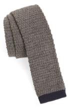 Men's 1901 Belvin Knit Skinny Tie, Size - Grey