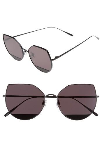 Women's Gentle Monster Song Of Style 57mm Butterfly Sunglasses - Matte Black/ Black