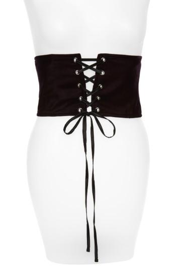 Women's New Friends Colony Velvet Corset Belt, Size - Fig