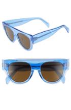 Women's Celine 52mm Pilot Sunglasses - Light Blue/ Brown