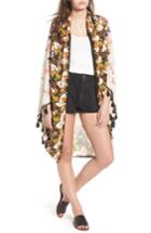 Women's Free People Bali Wrapped In Blooms Shawl, Size - Ivory