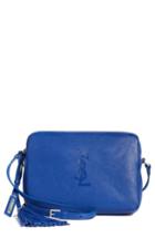 Saint Laurent Small Mono Leather Camera Bag - Blue