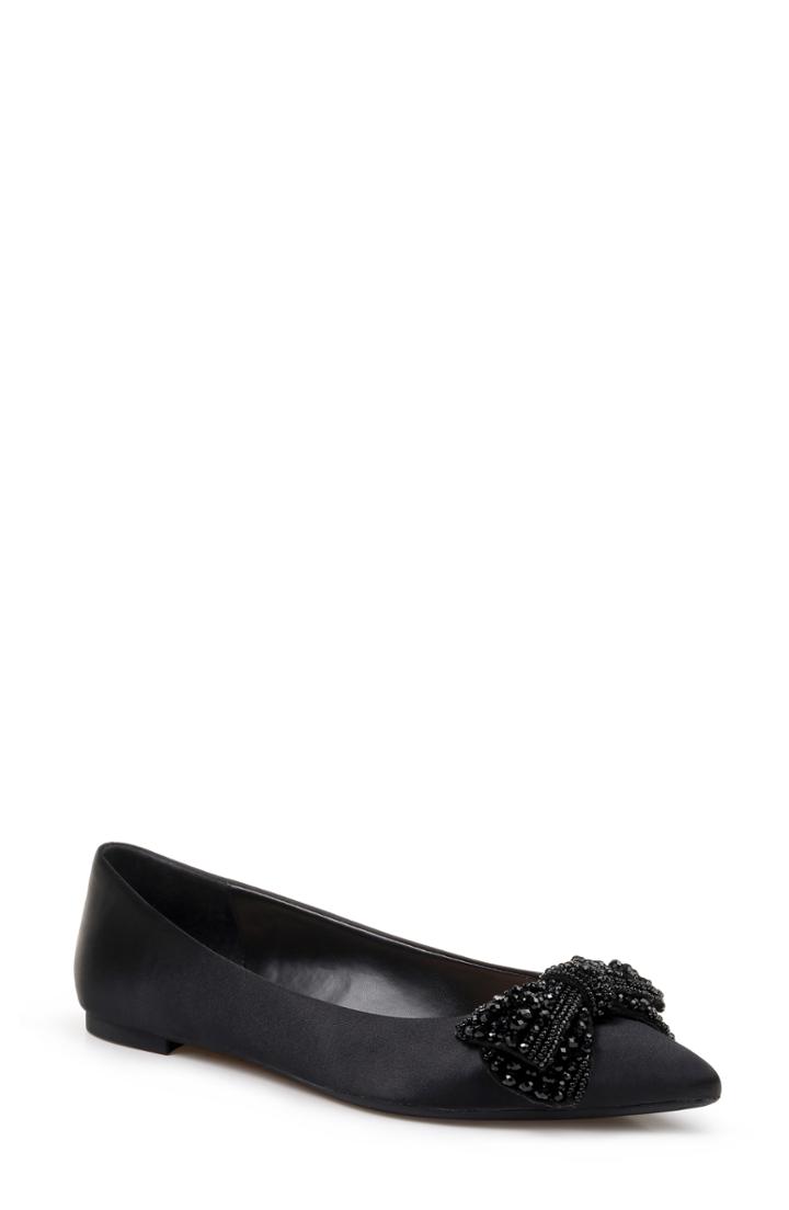 Women's Jewel Badgley Mischka Zanna Flat .5 M - Black