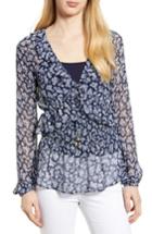 Women's Michael Michael Kors Cherry Blossom Blouse - Blue