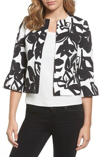 Petite Women's Halogen Bell Sleeve Jacket, Size P - Ivory
