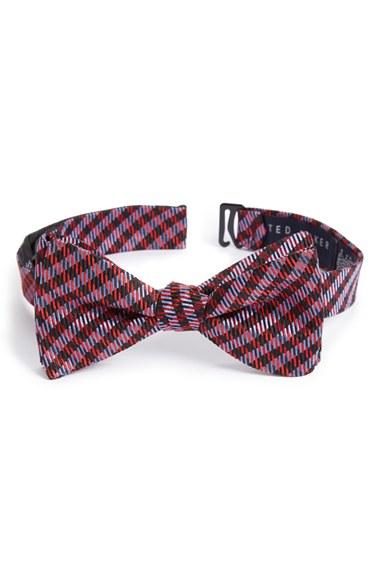 Men's Ted Baker London Houndstooth Silk Bow Tie