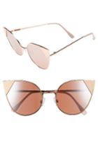 Women's Bp. Super Metal Tip 60mm Cat Eye Sunglasses - Rose Gold
