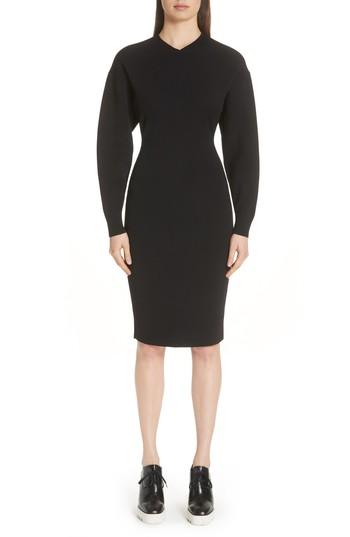 Women's Stella Mccartney Balloon Sleeve Milano Stitch Dress Us / 36 It - Black