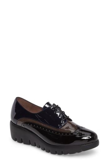 Women's Wonders Wedge Wingtip Derby .5us / 38eu - Black