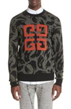 Men's Givenchy 4g Jacquard Wool Sweater - Green