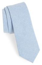 Men's 1901 Laguna Solid Cotton Skinny Tie, Size - Blue