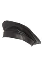 Women's Clyde Lambskin Leather Beret - Black