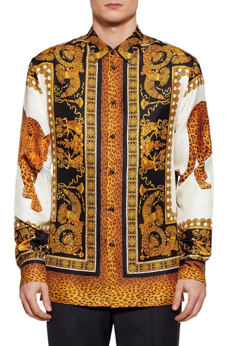 Men's Versace Baroque Print Shirt