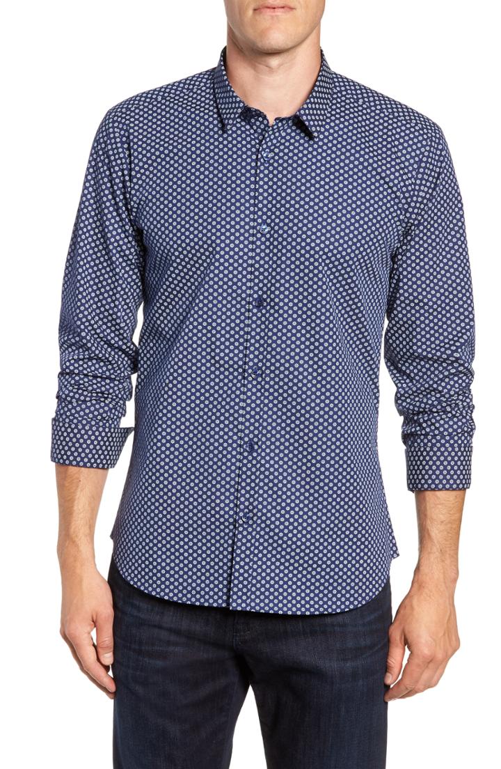 Men's Jared Lang Medallion Print Sport Shirt