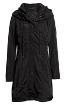 Women's Via Spiga Packable Raincoat - Black
