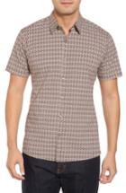 Men's Tori Richard Chevrons Slim Fit Camp Shirt, Size - Red