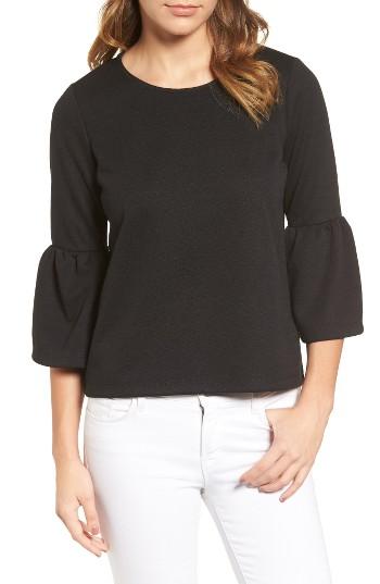 Women's Halogen Bell Sleeve Top - Black