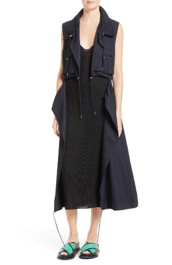 Women's Boss Canymea Sleeveless Drawstring Long Coat