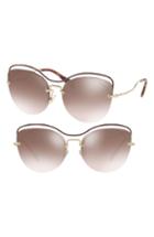 Women's Miu Miu 60mm Mirrored Cat Eye Sunglasses -