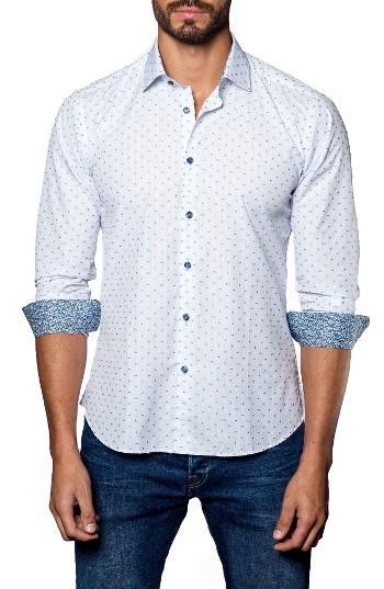 Men's Jared Lang Dobby Stripe Sport Shirt