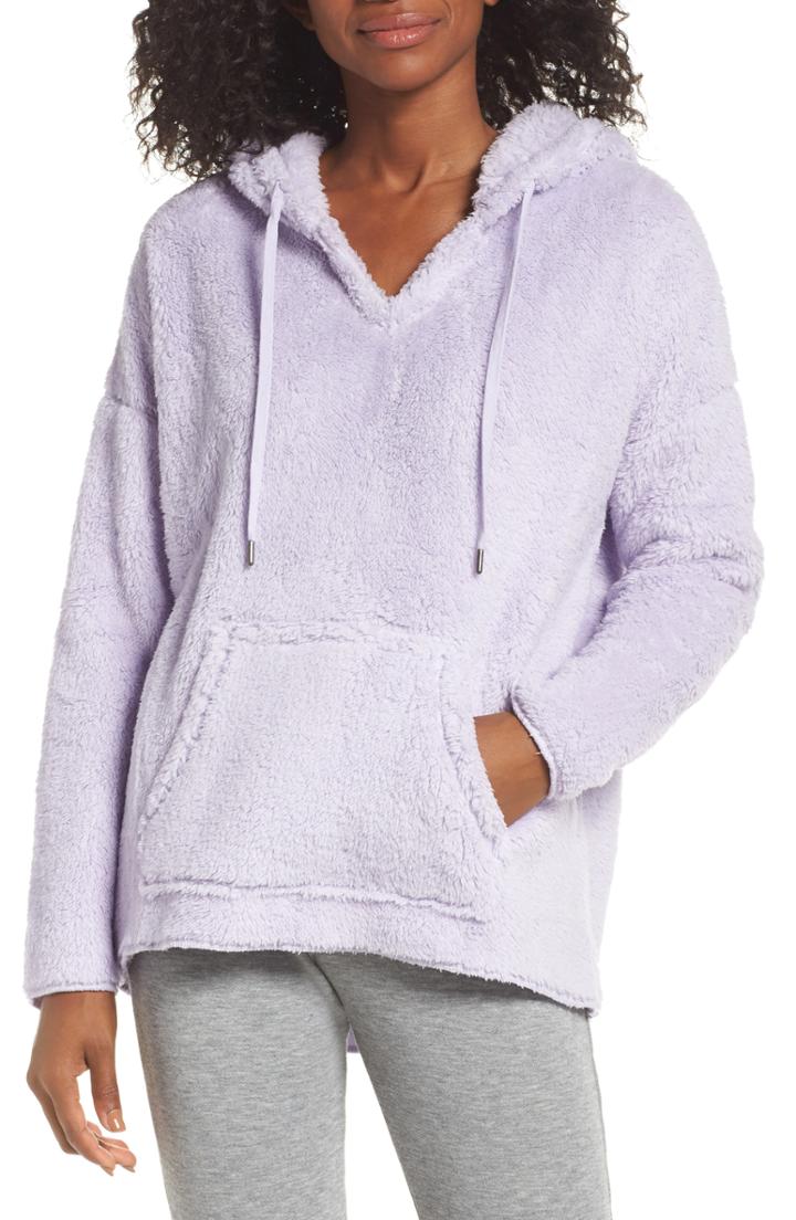 Women's Pj Salvage Velour Lounge Hoodie - Purple