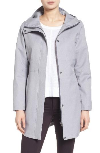 Women's Kristen Blake Hooded Utility Trench Coat - Grey