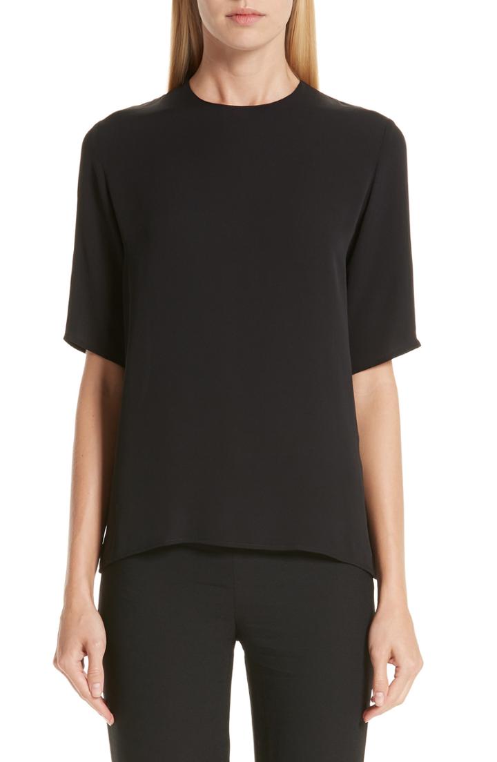 Women's Mansur Gavriel Silk Blouse Us / 42 It - Black