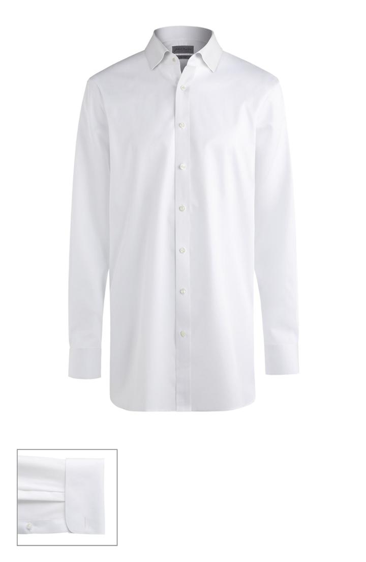 Men's John W. Nordstrom Made To Measure Extra Trim Fit Short Spread Collar Solid Dress Shirt