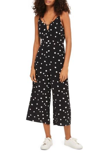Women's Topshop Spot Strappy Culotte Jumpsuit