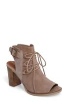 Women's Bella Vita Pru Lace-up Peep Toe Bootie .5 N - Brown