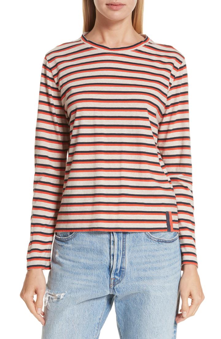 Women's Kule The Modern Stripe Cotton Tee - Beige