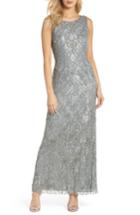 Women's Pisarro Nights Beaded Lace Gown - Metallic