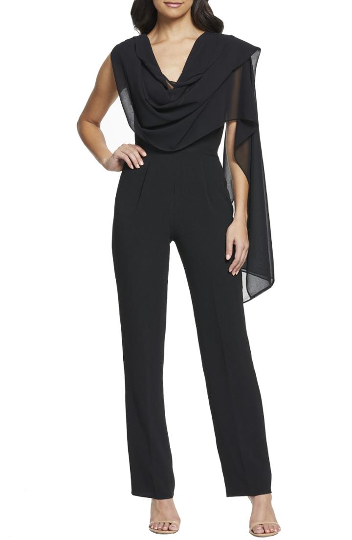 Women's Dress The Population Robbie Drape Jumpsuit - Black